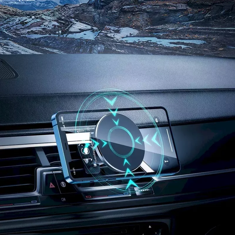 Magnētiskais automašīnas tālruņa turētājs CHOETECH iPhone 12, piemērots paneļa/ventilācijas restēm, kompakts stiprinājums