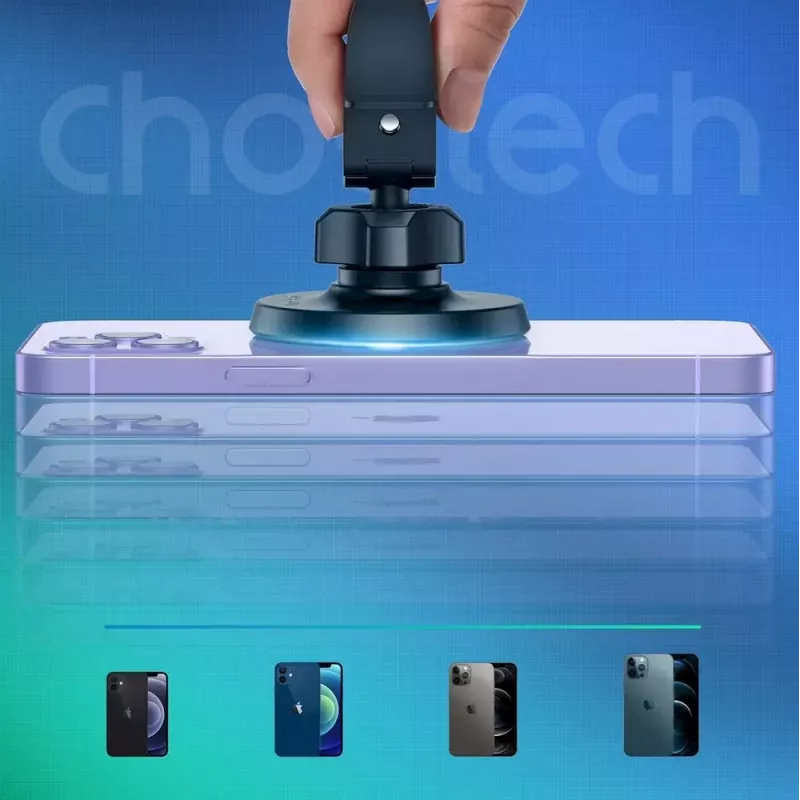 Magnētiskais automašīnas tālruņa turētājs CHOETECH iPhone 12, piemērots paneļa/ventilācijas restēm, kompakts stiprinājums