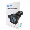 Strāvas lādētājs CHOETECH C0051 dubultais USB-A 36W QC3.0, melns