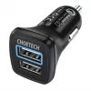 Strāvas lādētājs CHOETECH C0051 dubultais USB-A 36W QC3.0, melns