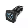 Strāvas lādētājs CHOETECH C0051 dubultais USB-A 36W QC3.0, melns