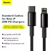 Kabelis Baseus Tungsten Gold 1 m Melns Lightning uz USB C