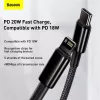 Kabelis Baseus Tungsten Gold 1 m Melns Lightning uz USB C