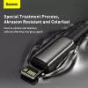 Kabelis Baseus Tungsten Gold 1 m Melns Lightning uz USB C