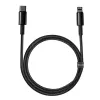 Kabelis Baseus Tungsten Gold 1 m Melns Lightning uz USB C