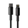 Kabelis Baseus Tungsten Gold 1 m Melns Lightning uz USB C