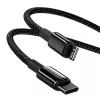 Kabelis Baseus Tungsten Gold 1 m Melns Lightning uz USB C