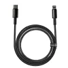 Baseus Tungsten Gold 2 m melns Lightning USB C kabelis