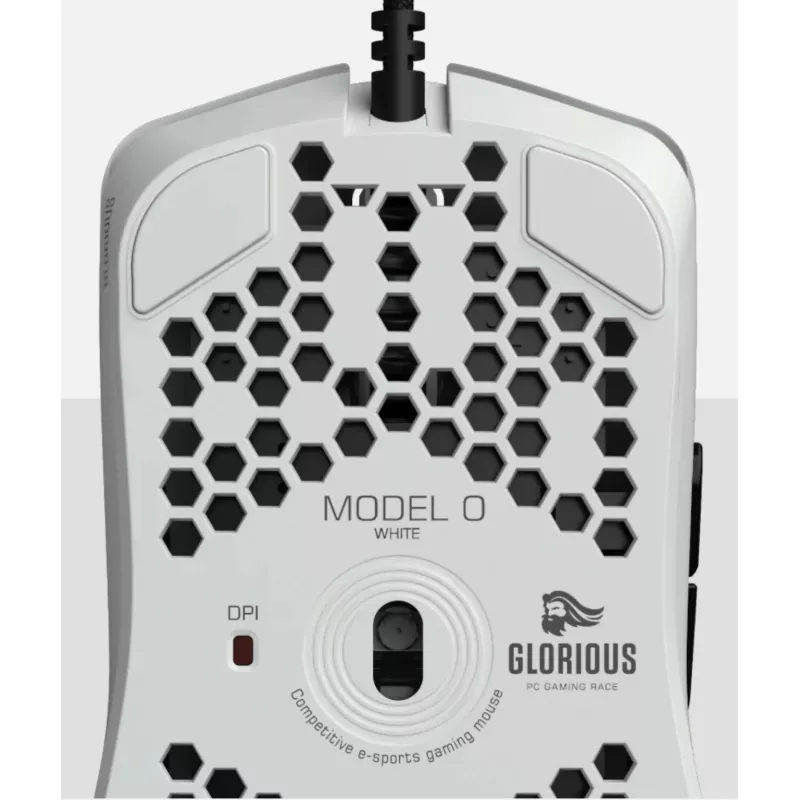 Glorious Gaming Glorious Model O pele, parasta (balta), labroču, optiskā, USB Type-A, 12000 DPI, balta