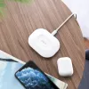 Bezvadu uzlādes paliktnis CHOETECH T550-F-v2 15W balts — ar Qi saderīgs 15 W ātrās bezvadu uzlādes lādētājs