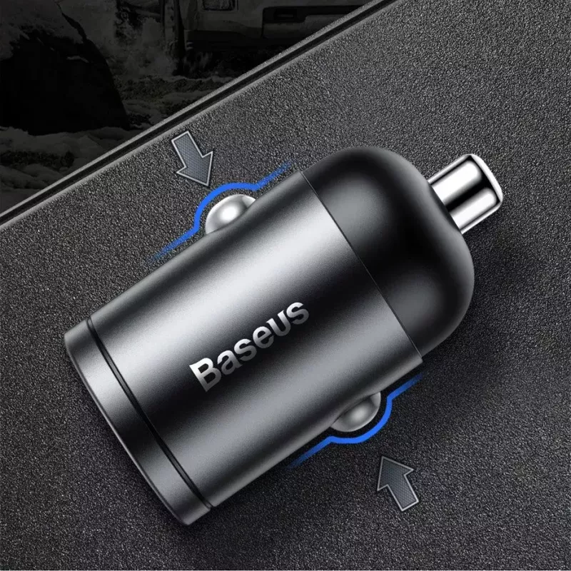 Sienas lādētājs Baseus VCHX-B0G 30W ar QC4.0 un PD3.0 atbalstu