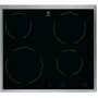 Electrolux EHF6240XXK melna, iebūvējama, 57,6 cm keramiskā plīts virsma, 4 sildvirsmas