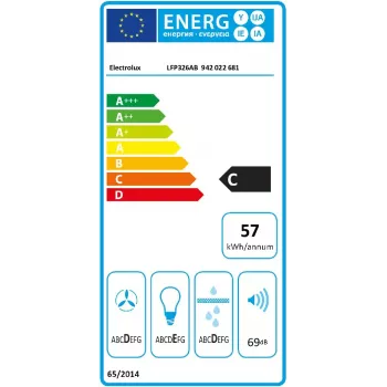Iebūvējamais nosūcējs Electrolux Serie 300 LFP326AB, LED, 57 dB