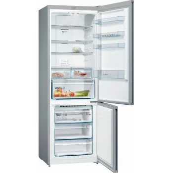 Bosch Serie 4 KGN49XLEA ledusskapis ar saldētavu, brīvi stāvošs, 438 L, nerūsējošais tērauds