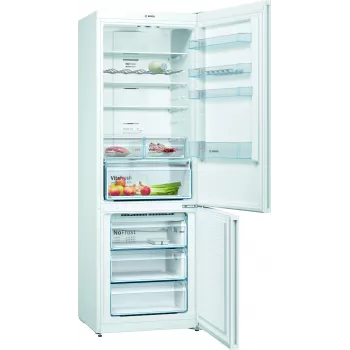 Bosch Serie 4 KGN49XWEA ledusskapis ar saldētavu Brīvi stāvoša 438 L Balts