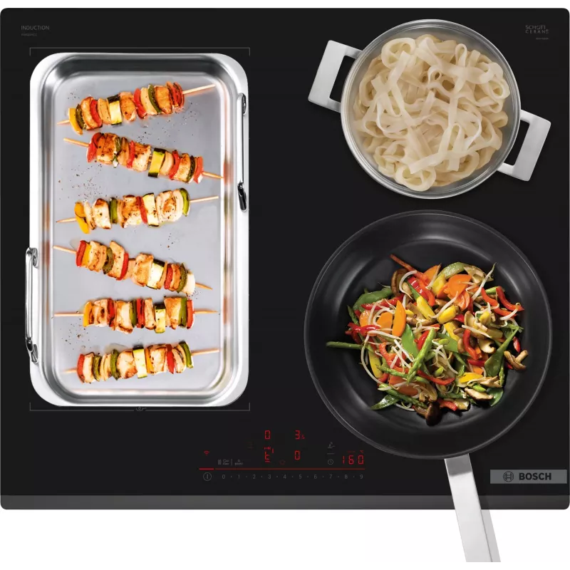 Bosch Serie 6 PIX631HC1E plīts virsma Melna Iebūvējams 60 cm Zonu indukcijas plīts virsma 4 zona(s)