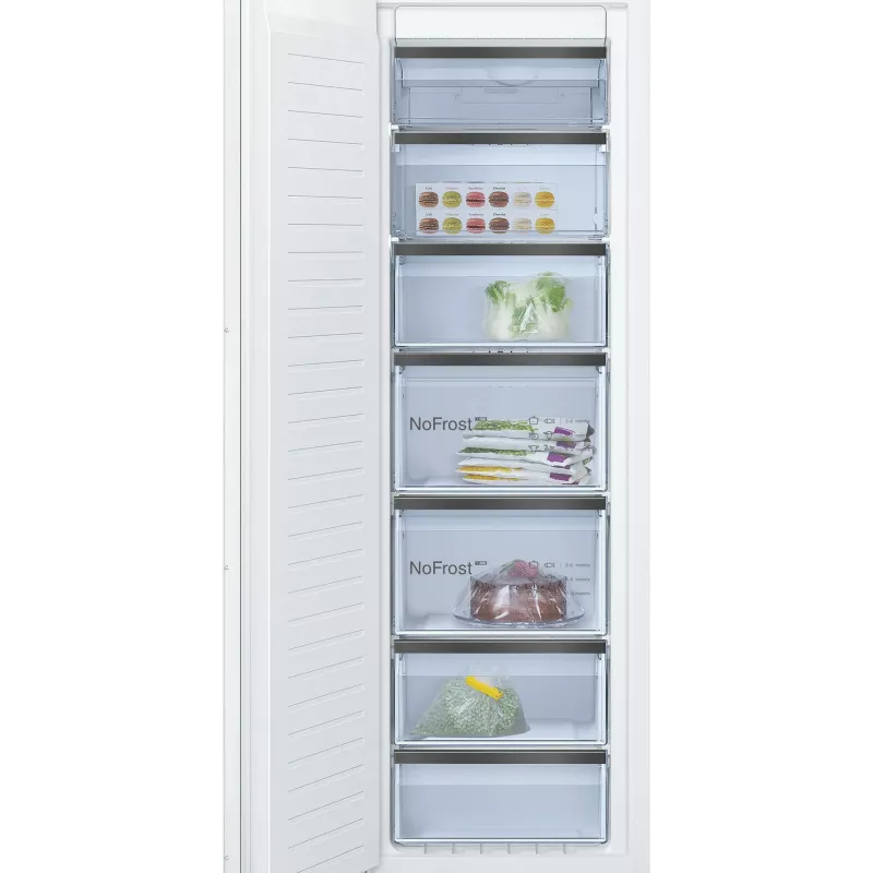 Bosch Serie 8 GIN81HNE0 saldētava Vertikālā saldētava Iebūvējama 212 L Balta