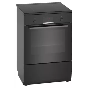 Bosch Serie 4 HLN39A060U plīts Brīvi stāvoša plīts Elektriskā Zonas indukcijas virsma Melna