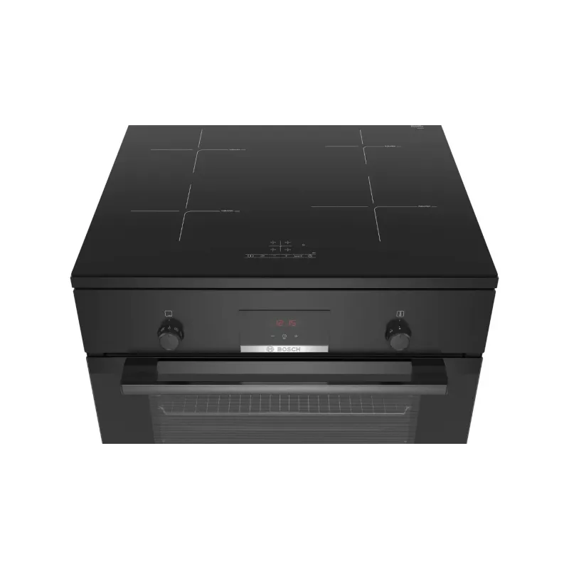 Bosch Serie 4 HLN39A060U plīts Brīvi stāvoša plīts Elektriskā Zonas indukcijas virsma Melna