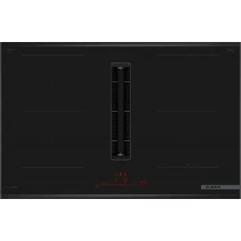 Bosch Serie 6 PVQ895H26E plīts virsma melna Iebūvējama 80 cm Zonu indukcijas plīts virsma 4 zonu(as) Iebūvēts tvaika nosūcējs