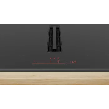Bosch Serie 6 PVQ895H26E plīts virsma melna Iebūvējama 80 cm Zonu indukcijas plīts virsma 4 zonu(as) Iebūvēts tvaika nosūcējs