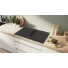 Bosch Serie 6 PVQ895H26E plīts virsma melna Iebūvējama 80 cm Zonu indukcijas plīts virsma 4 zonu(as) Iebūvēts tvaika nosūcējs