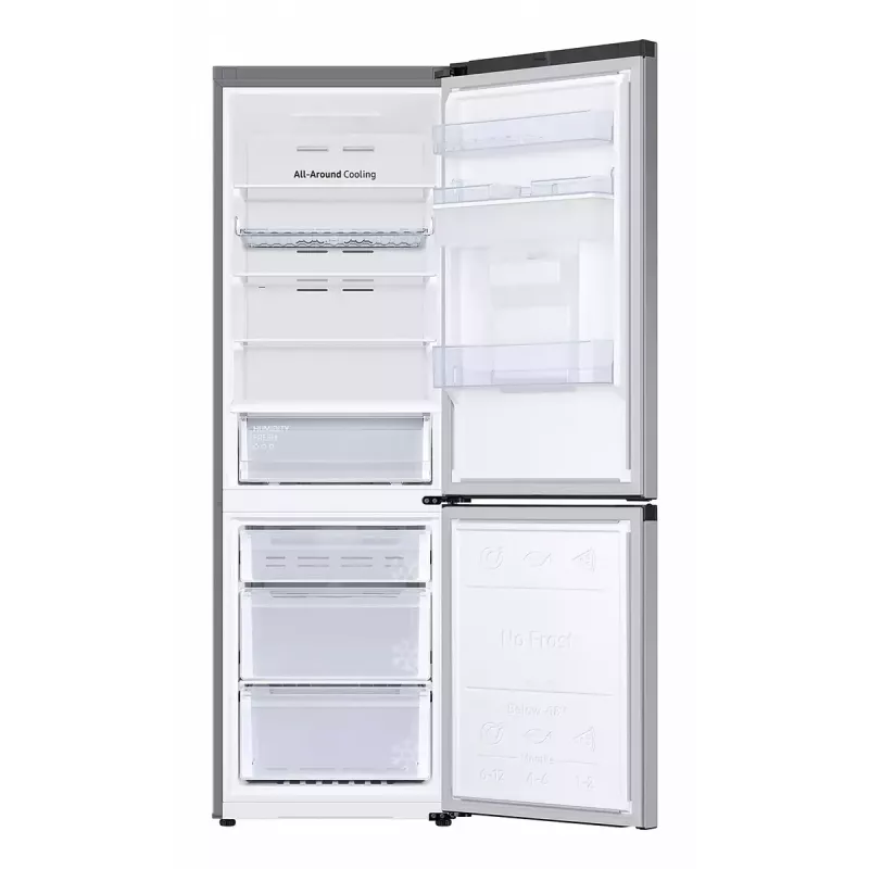 Samsung Series 6 RB34C632ESA/EU Classic ledusskapis ar saldētavu ar SpaceMax™ tehnoloģiju – sudraba krāsā