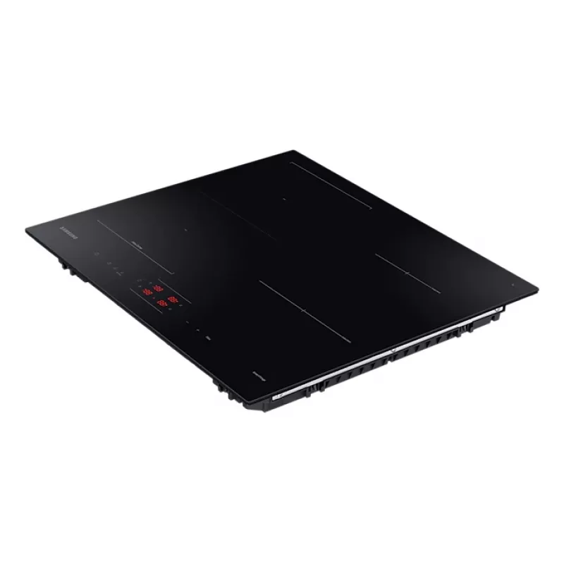 Iebūvējamā Samsung NZ8500BM melnās zonas indukcijas plīts virsma, 4 zonas, skārienvadība, priekšējā vadība, 590×520×48 mm