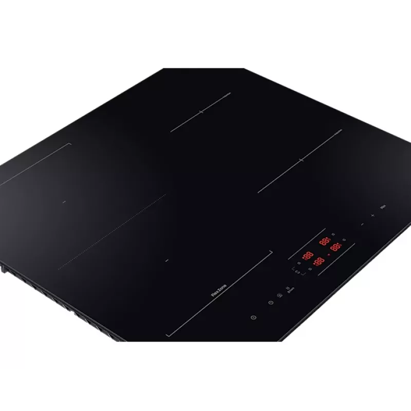 Iebūvējamā Samsung NZ8500BM melnās zonas indukcijas plīts virsma, 4 zonas, skārienvadība, priekšējā vadība, 590×520×48 mm