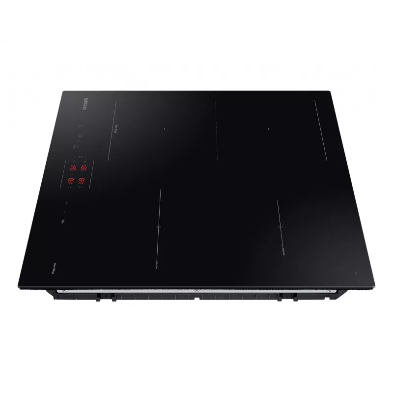 Iebūvējamā Samsung NZ8500BM melnās zonas indukcijas plīts virsma, 4 zonas, skārienvadība, priekšējā vadība, 590×520×48 mm