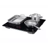 Iebūvējamā Samsung NZ8500BM melnās zonas indukcijas plīts virsma, 4 zonas, skārienvadība, priekšējā vadība, 590×520×48 mm