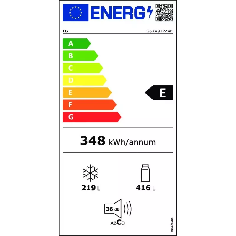 LG InstaView GSXV91PZAE ledusskapis ar blakus durvīm Brīvstāvošs 635 L Melns, Nerūsējošais tērauds