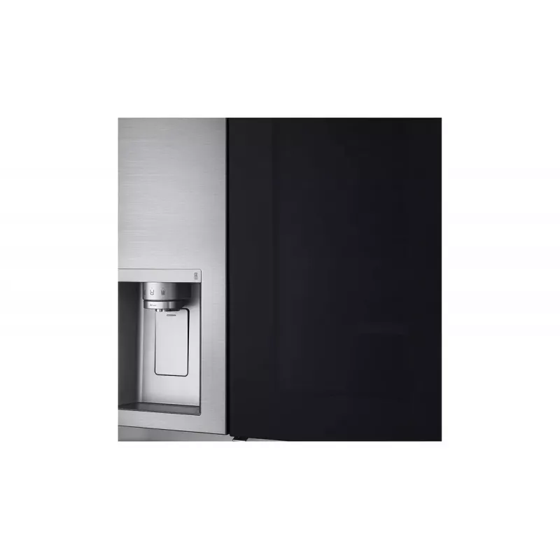 LG InstaView GSXV91PZAE ledusskapis ar blakus durvīm Brīvstāvošs 635 L Melns, Nerūsējošais tērauds