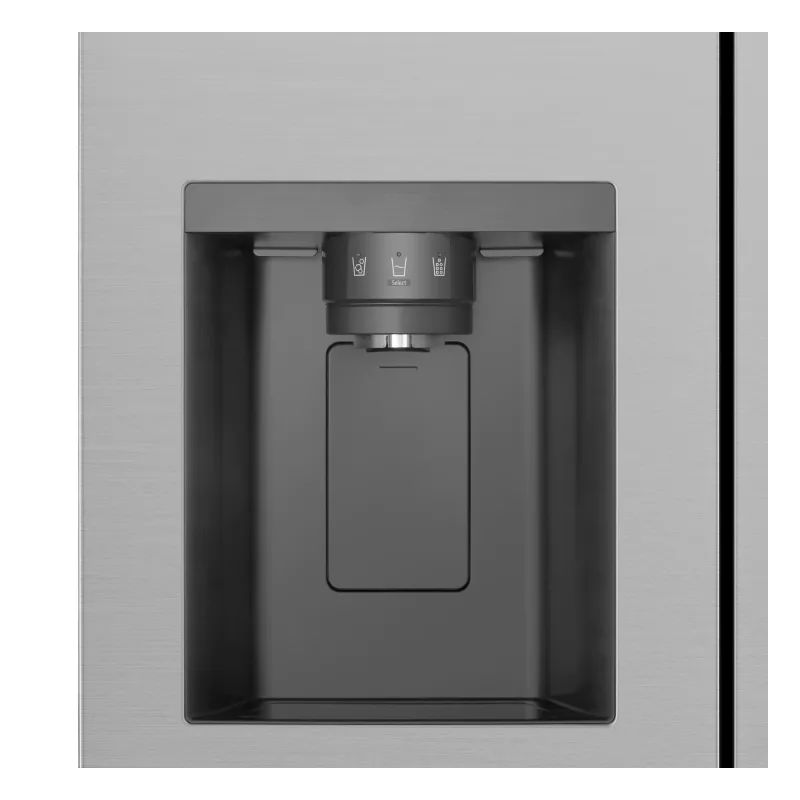 LG GSLC41PYPE sānu pret sānu ledusskapis, 641 l kopā, ledusskapis 420 l / saldētava 221 l, brīvstāvošs, sudraba