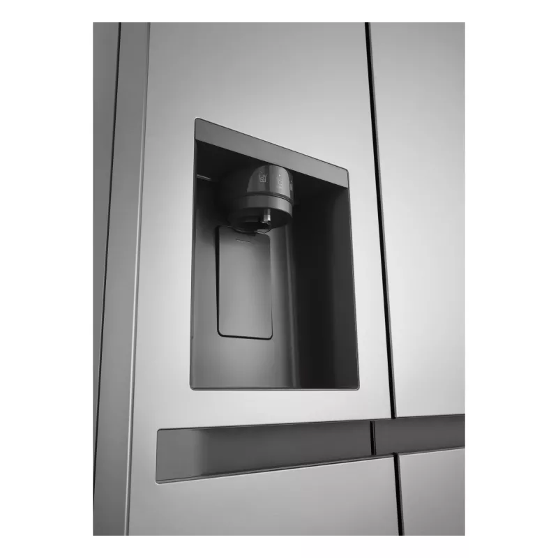 LG GSLC41PYPE sānu pret sānu ledusskapis, 641 l kopā, ledusskapis 420 l / saldētava 221 l, brīvstāvošs, sudraba