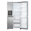 LG GSLC41PYPE sānu pret sānu ledusskapis, 641 l kopā, ledusskapis 420 l / saldētava 221 l, brīvstāvošs, sudraba