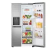 LG GSLC41PYPE sānu pret sānu ledusskapis, 641 l kopā, ledusskapis 420 l / saldētava 221 l, brīvstāvošs, sudraba