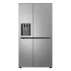 LG GSLC41PYPE sānu pret sānu ledusskapis, 641 l kopā, ledusskapis 420 l / saldētava 221 l, brīvstāvošs, sudraba