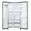 LG GSLC41PYPE sānu pret sānu ledusskapis, 641 l kopā, ledusskapis 420 l / saldētava 221 l, brīvstāvošs, sudraba