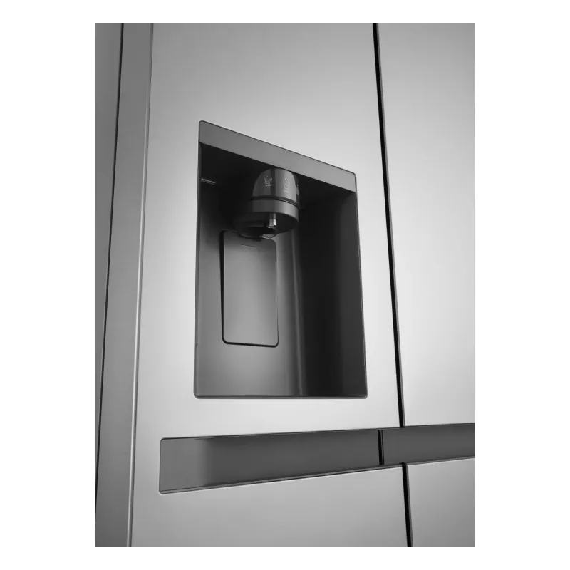 LG GSLC41PYPE sānu pret sānu ledusskapis, 641 l kopā, ledusskapis 420 l / saldētava 221 l, brīvstāvošs, sudraba