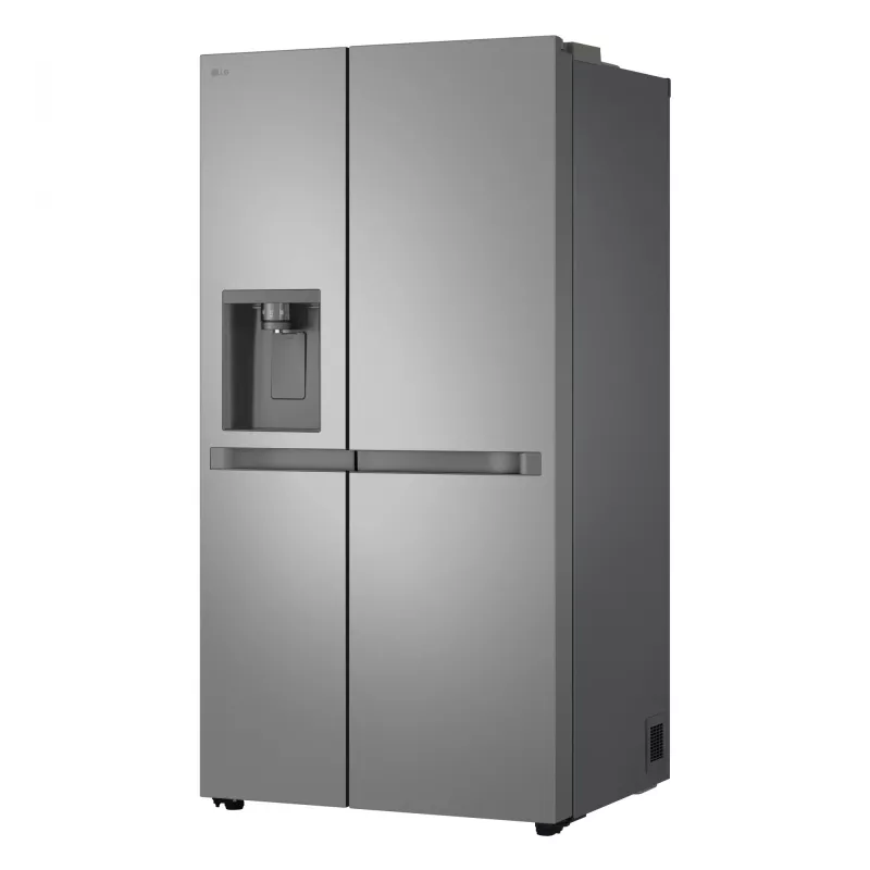 LG GSLC41PYPE sānu pret sānu ledusskapis, 641 l kopā, ledusskapis 420 l / saldētava 221 l, brīvstāvošs, sudraba