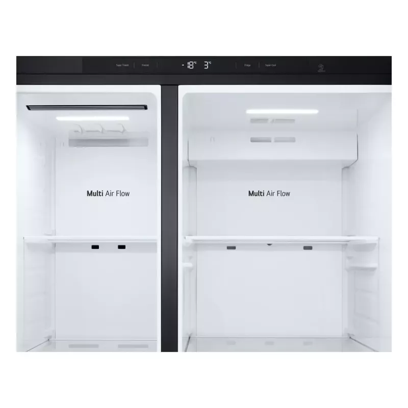 LG GSBC40EPPE blakus-liktas ledusskapis Brīvi stāvošs 664 L E Melns