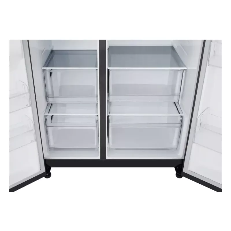 LG GSBC40EPPE blakus-liktas ledusskapis Brīvi stāvošs 664 L E Melns
