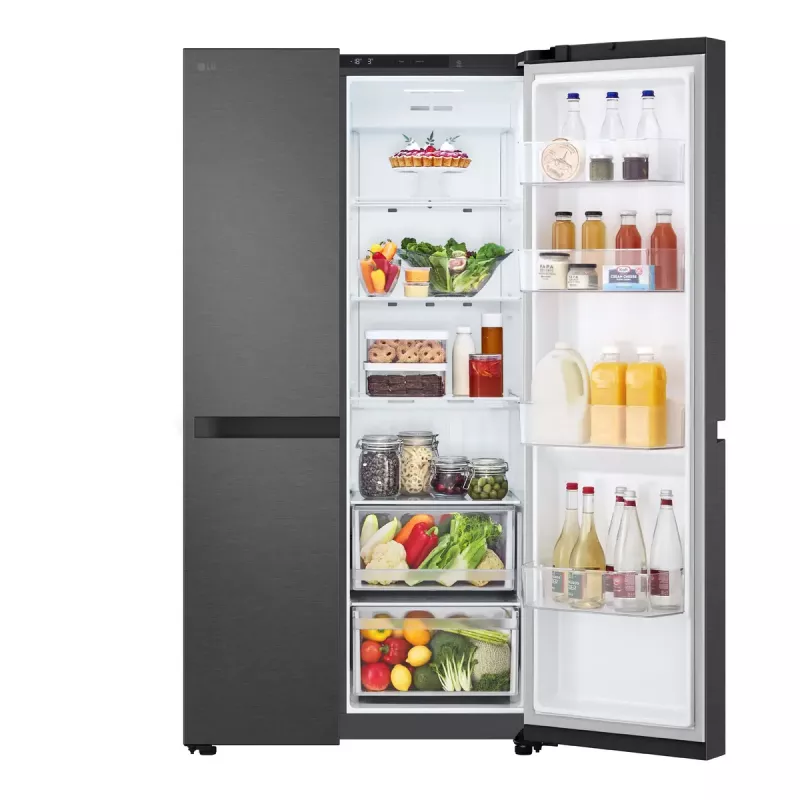 LG GSBC40EPPE blakus-liktas ledusskapis Brīvi stāvošs 664 L E Melns