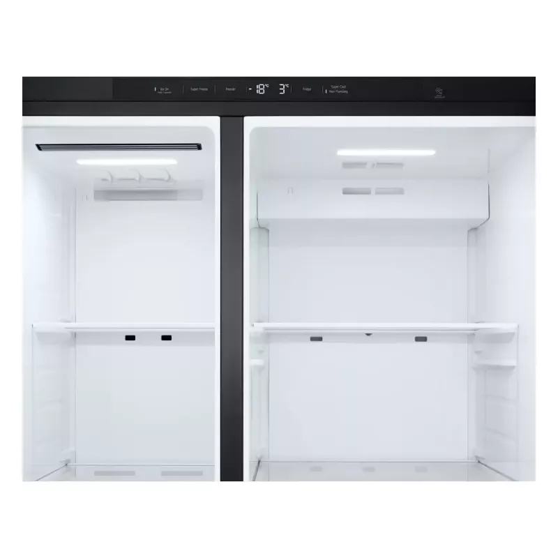 LG GSLC41EPPE sānu-pret-sānu ledusskapis Brīvstāvoša 641 l Melna