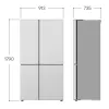 LG GSLC41EPPE sānu-pret-sānu ledusskapis Brīvstāvoša 641 l Melna