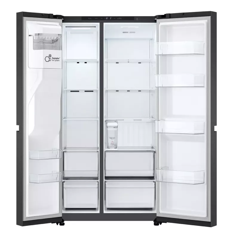 LG GSLC41EPPE sānu-pret-sānu ledusskapis Brīvstāvoša 641 l Melna