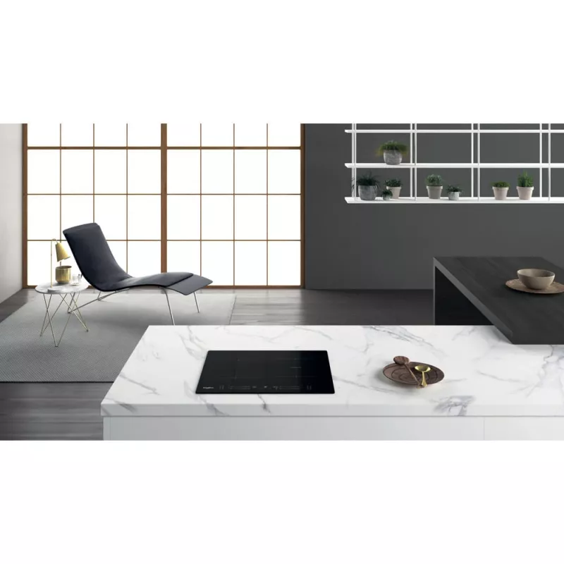 Whirlpool WB S2560 NE melna iebūvējama 59 cm zonu indukcijas plīts virsma 4 zonām