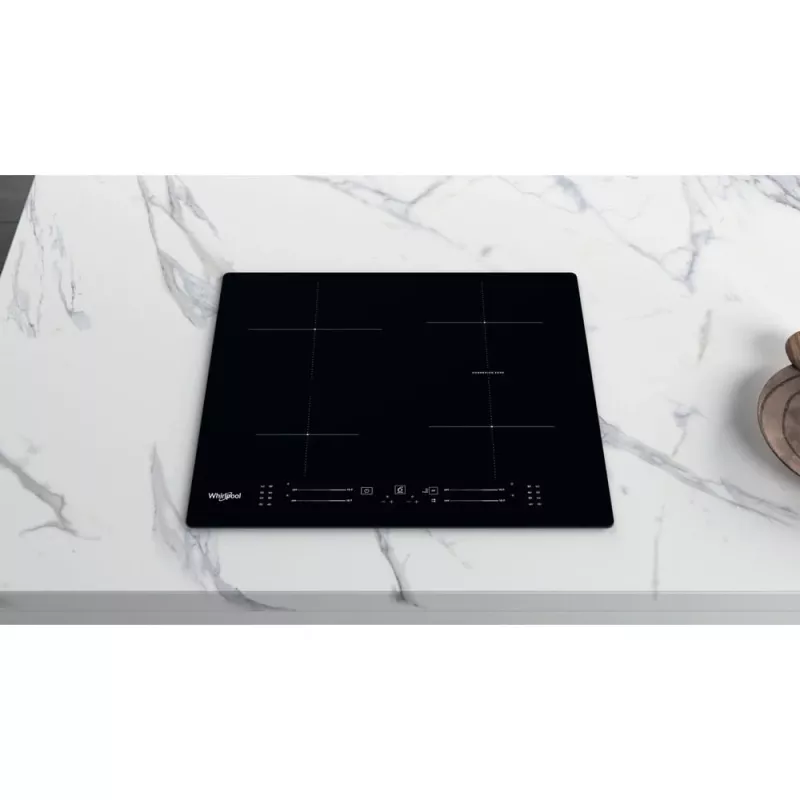 Whirlpool WB S2560 NE melna iebūvējama 59 cm zonu indukcijas plīts virsma 4 zonām