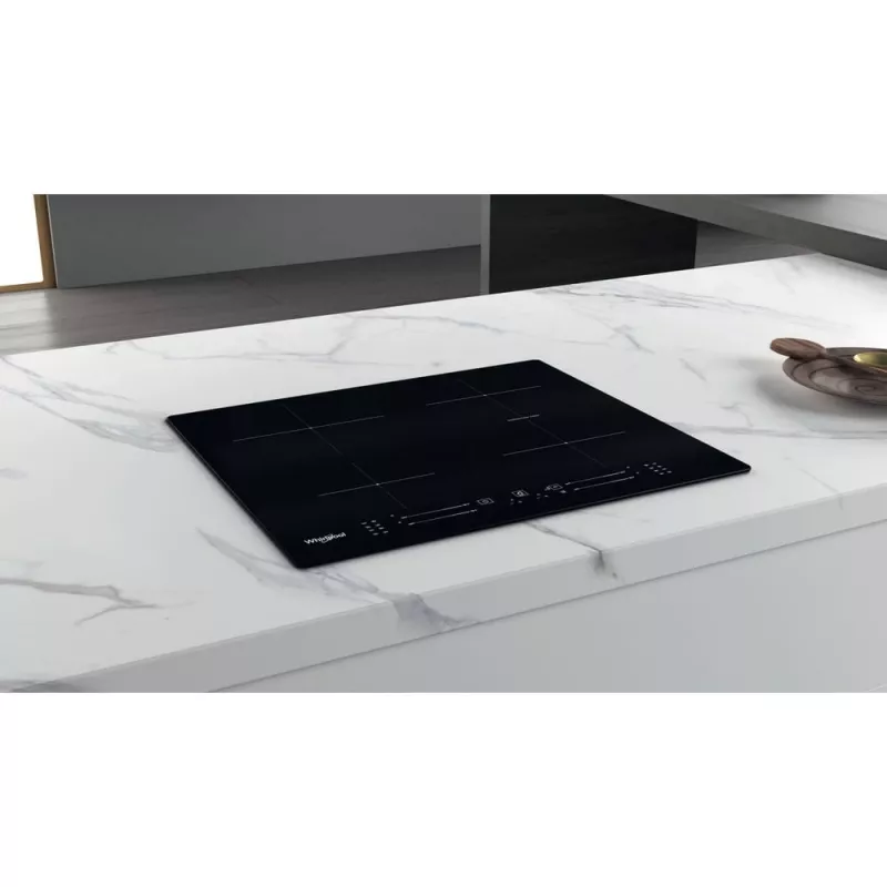Whirlpool WB S2560 NE melna iebūvējama 59 cm zonu indukcijas plīts virsma 4 zonām